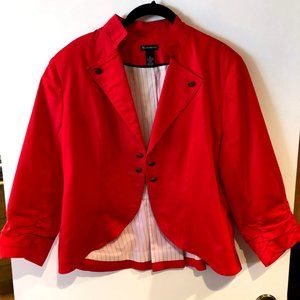 Red Cropped Blazer